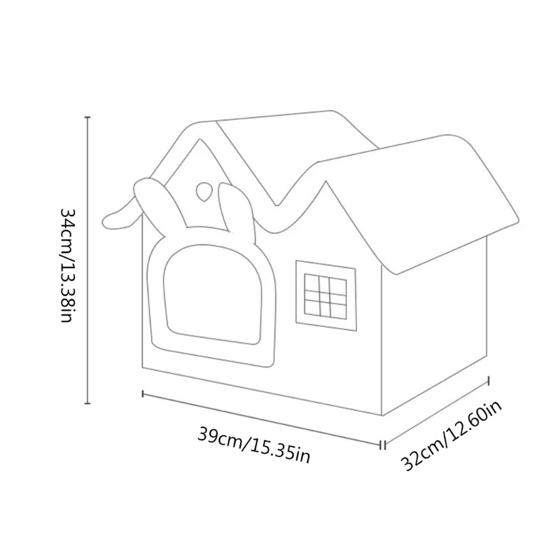 Breathable Warm Pet Bed House Detachable Washable Soft Cushions Kennel for Small Dog Cats Pet Supplies