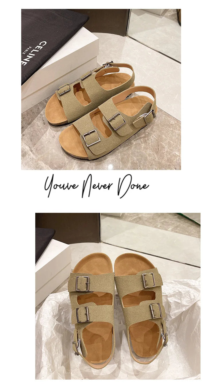 Damen-Vintage-Sandalen 2025: Anti-Slip Matte Platform Beach Casual - Retro-Charme Größe 36-42