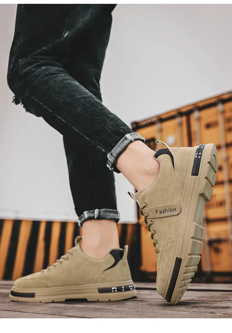 Wear resistant New BreathableWork Safety Shoes Trendy Versatile Comfortable Eva Insoles Rubber Upper shoes for men  sneakers men