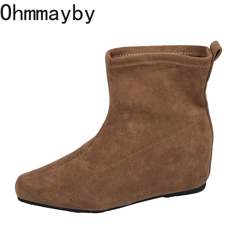 Ghete fără gleznă Ohmmayby ​​​​Slip-On - Mărimi 36-41, Toc 3-5 cm