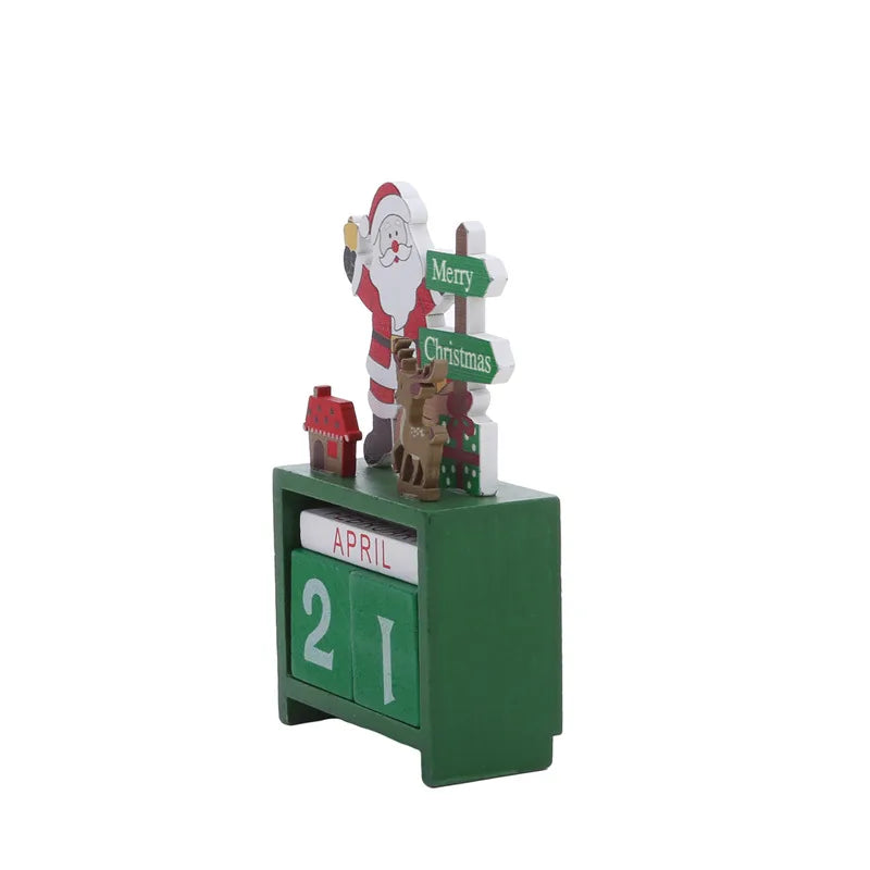 CN Adventskalender Holz Countdown - Kapazität 24 Tage, Größe 15x20 cm