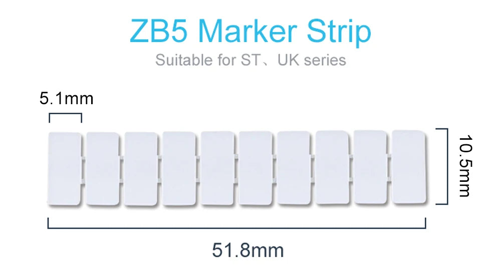 10Pcs ZB5 Label für PT2.5 ST2.5 UKK3 Standard