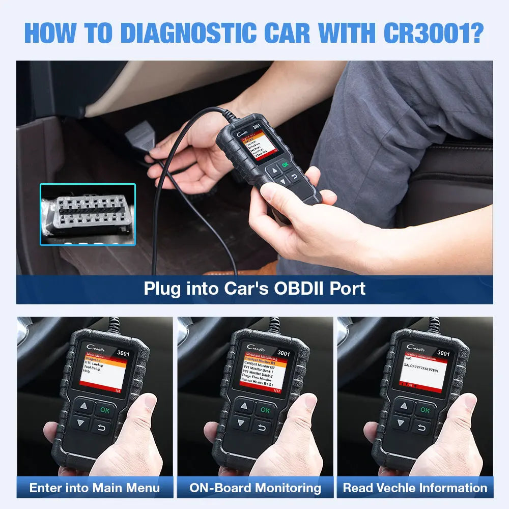 Launch X431 CR3001 Unterstützung Voll OBDII/EOBD Funktion Creader 3001 Diagnose Werkzeug Mehrsprachig Code Leser Scanner PK CR319 OM123
