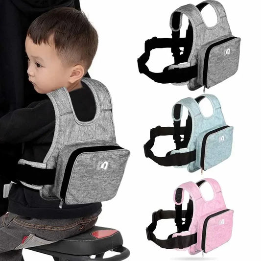 Kinder-Sicherheitsgurt 2025: Adjustable Motorcycle Children Security Strap Universal bicycle Kids tandem Safety Seat Belt Harness Toddler 2-12 Years Child Collection