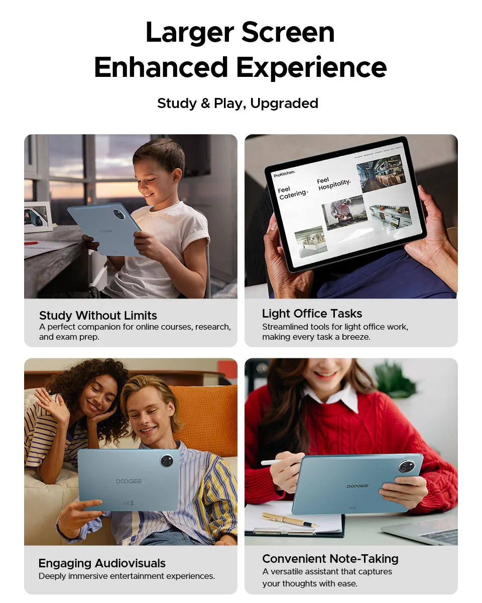 DOOGEE Tab A9 Pro+ Android Tablet - 128GB Speicher, 8580mAh Akku