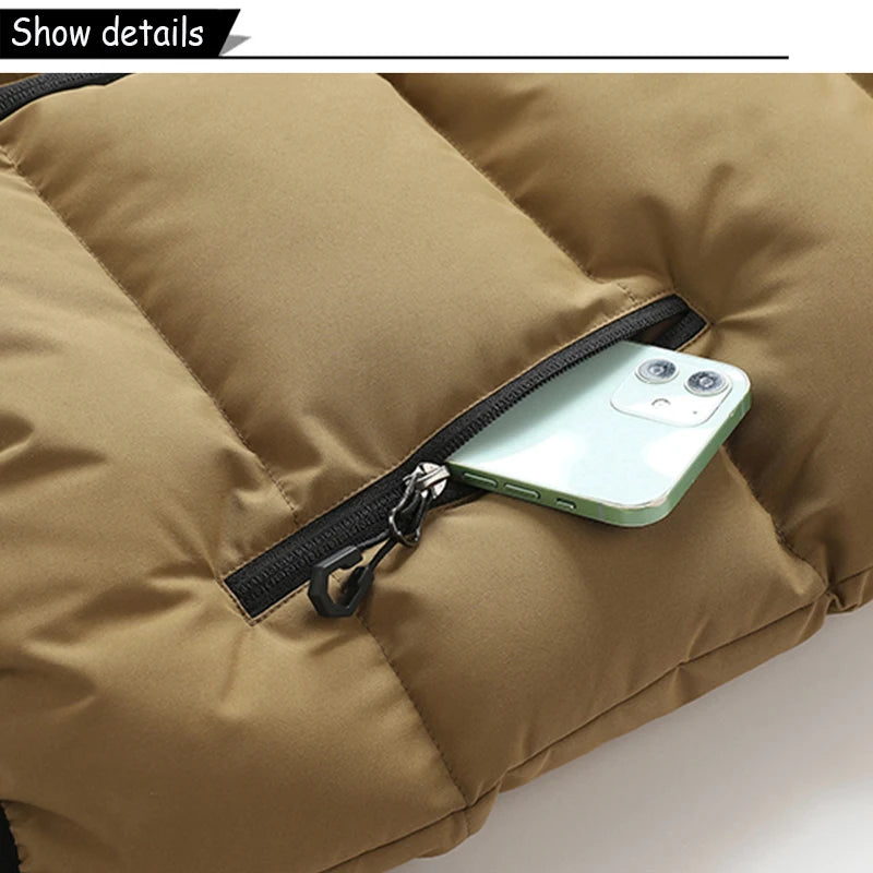 Hots Winddichte Fleece-Weste Abnehmbare Kapuze - Größe M-XL, Reißverschluss, Winddicht