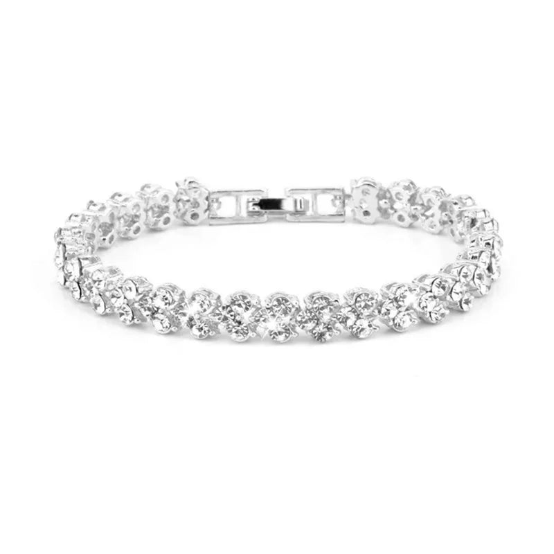 Luxus Damen Glänzende Armbanduhren 2-teiliges Set - Roségold Uhr Mode Damen Elegante Quarz Diamant Armbanduhr