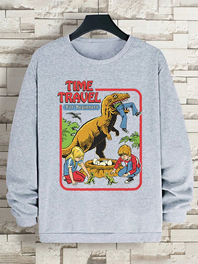 Teekossc Sweatshirt Harajuku Druck-M L, Polyester, O-Kragen