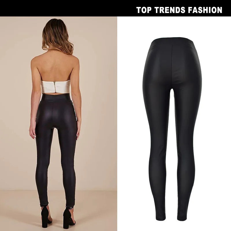 FujianCraft Leggings High Waist - Vollänge Elastisch Denim