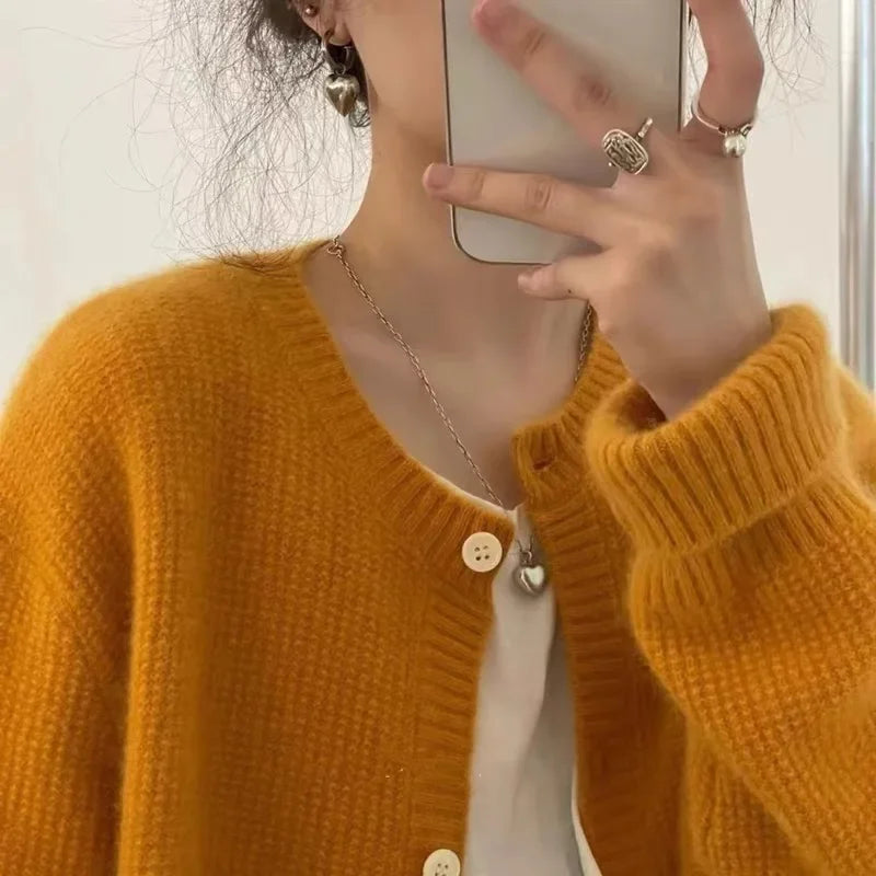 LIBIELY Cardigan Rundhals Kuschelig Warm Polyester - Kapazität Standard Leistung Hoch Größe M/L