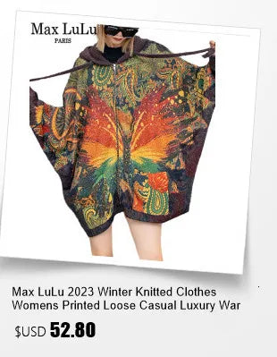 Amax LuluE Pullover Bedruckt Winter OAusschnitt-XL Baumwolle