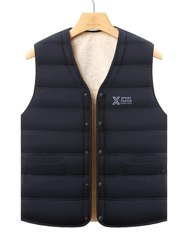 Winter Männer Warme Weste - Futter Polyester, Vlies, L
