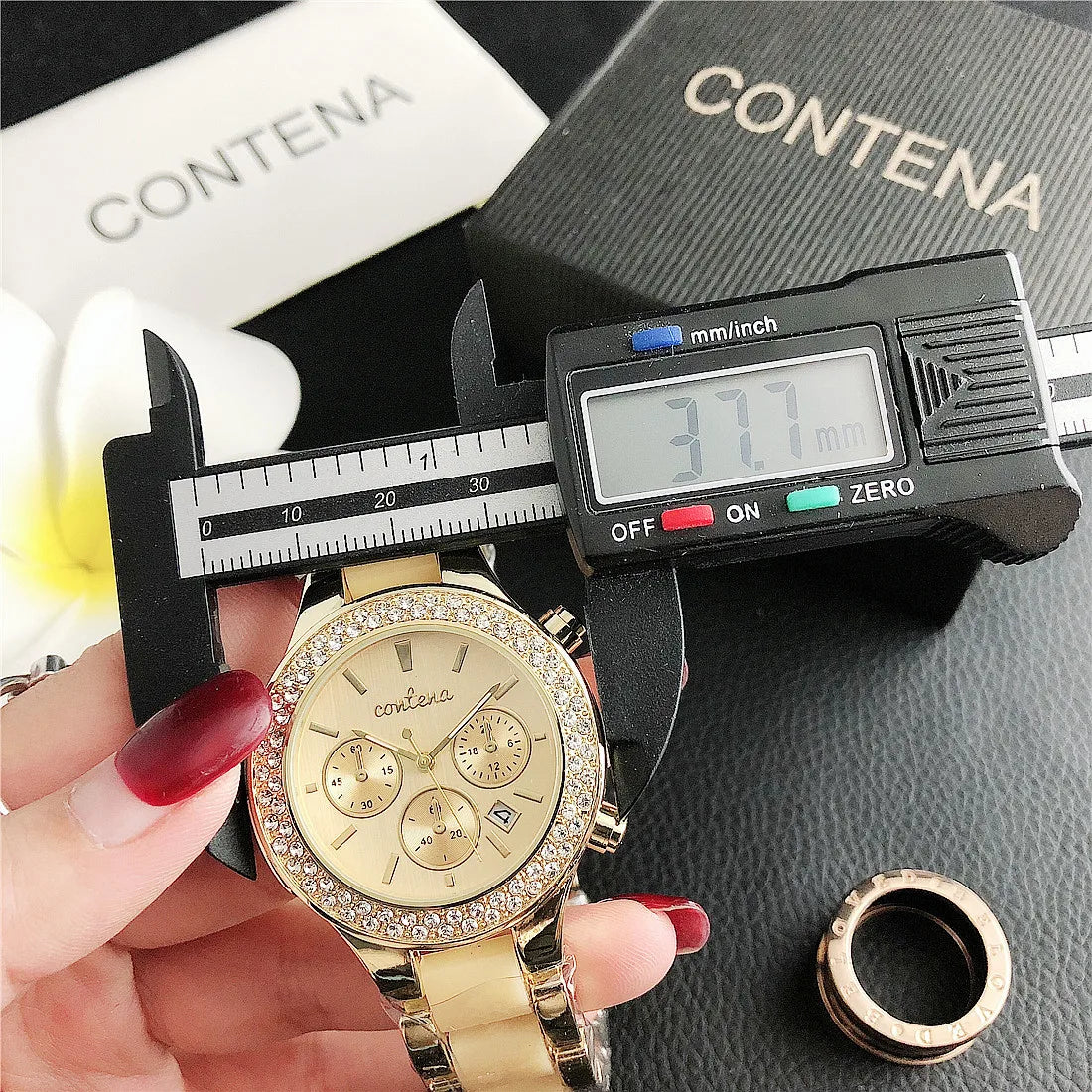 Luxus-Uhren 2025: Top Brand Fashion Rhinestone - Elegant Rose Gold Ladies Bracelet Quartz Collection