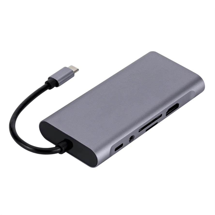 11-in-1 USB-C Hub 4K HDMI - 11 Ports, PD87W, kompakt