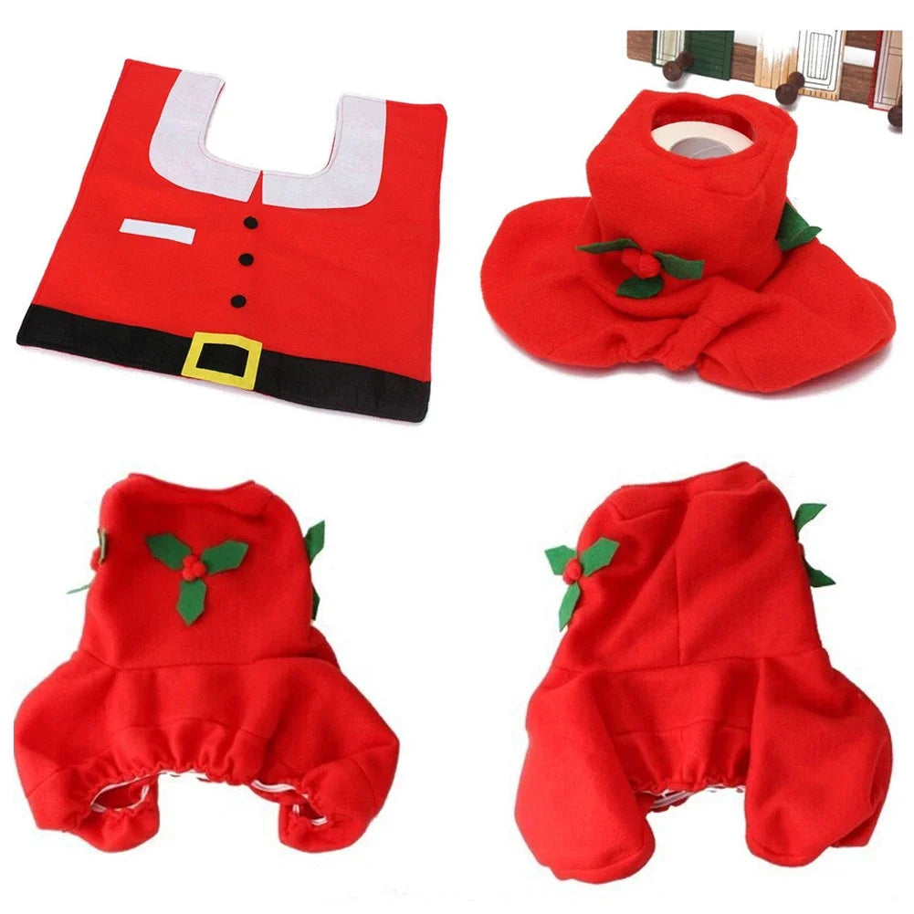 New Cute Christmas Toilet Seat Covers Creative Santa Claus Bathroom Mat Xmas Supplies for Home New Year Navidad Gift Decor 2025