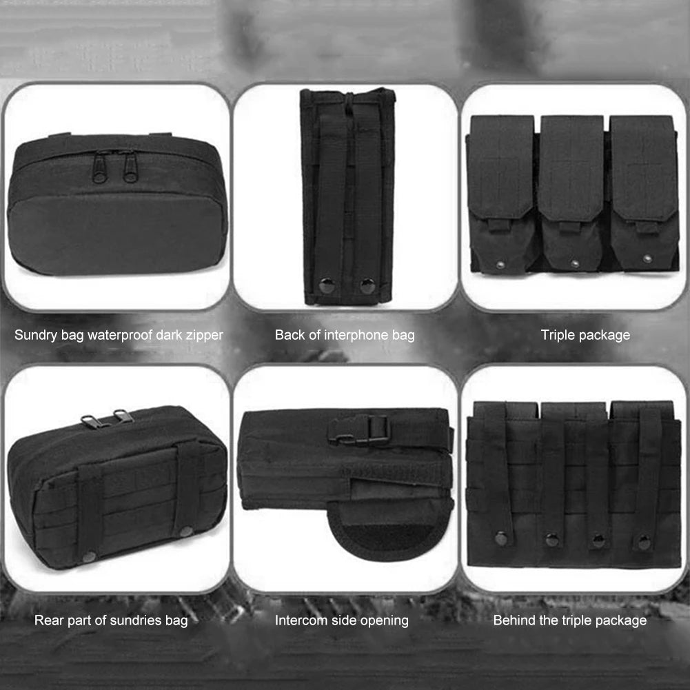 Nylon Tactical Vest Body Armor Hunting Carrier Airsoft Accessories CS Combat MOLLE Camo Military Army Vest for Outdoor Hunting