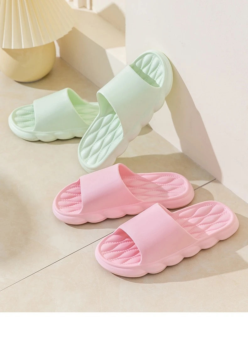 Women Summer Slippers Men Home Shoes Household Indoor Bathroom Bathing Couple EVA Slippers Sandals Slippers Anti-slip Anti-odor