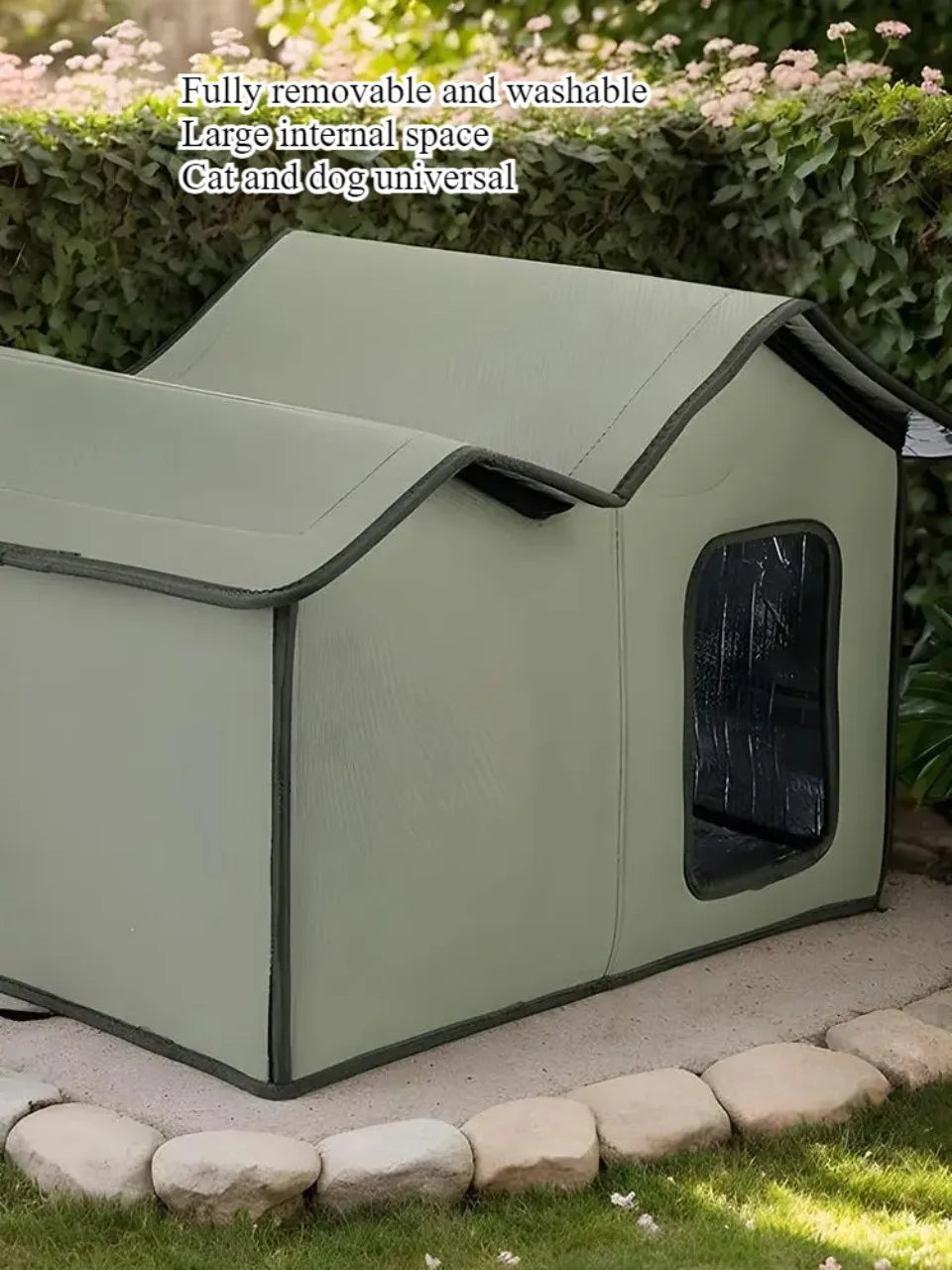 Outdoor Cat House Detachable Roof Design Pet Bed Waterproof Large Space Breathable Easy To Disassemble Cat and Dog Universal Bed