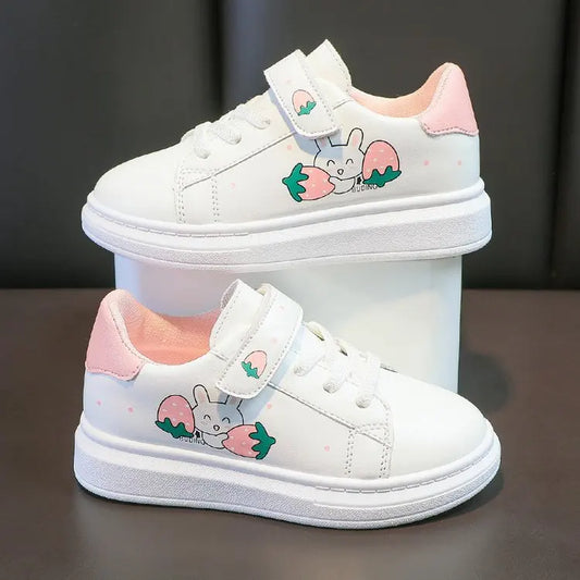 Mädchen Schüler Casual Flache Schuhe 2025 - Kinder Frühling Herbst - Weiße Sport Laufschuhe Sneaker 3-16 Jahre