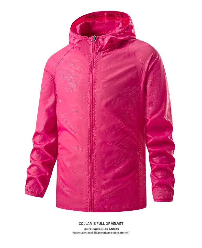 Lngxo Wasserdichte Wanderjacke - UV-Schutz, Größe M/L