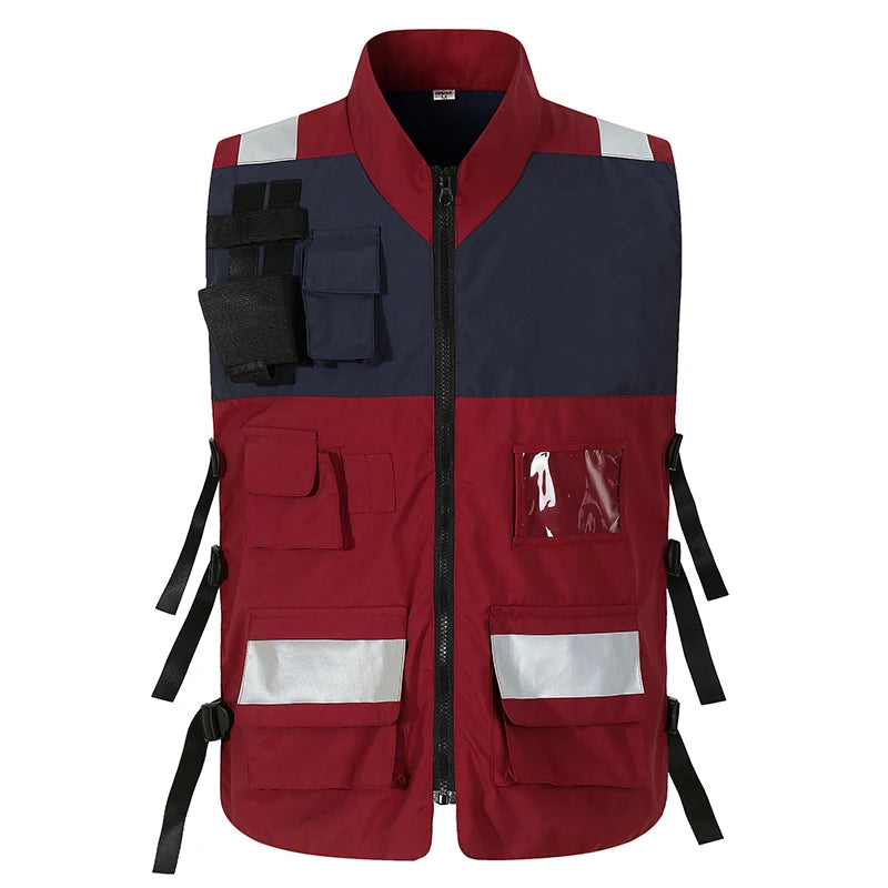 RescuePro NW Notfallweste Sicher - 6 Taschen, Reflekt L