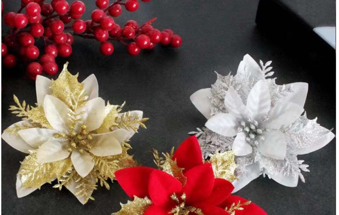 FestivaDecor DekoSet Weihnachtsdeko - 12/24/36 Kunststoff