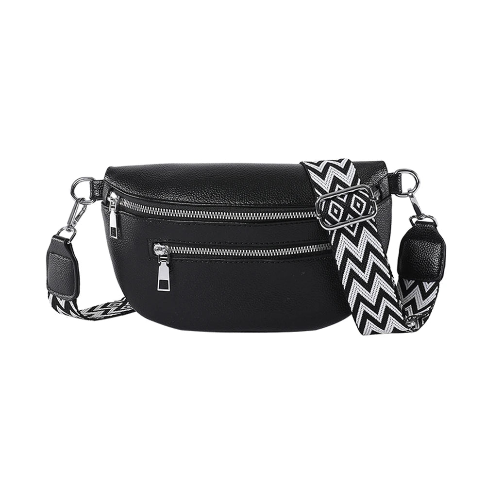 Stylische Damen Crossbody Tasche Breiter Gurt - Mode Sling Bag Multi-Taschen - Münzen Handy Reise Outdoor