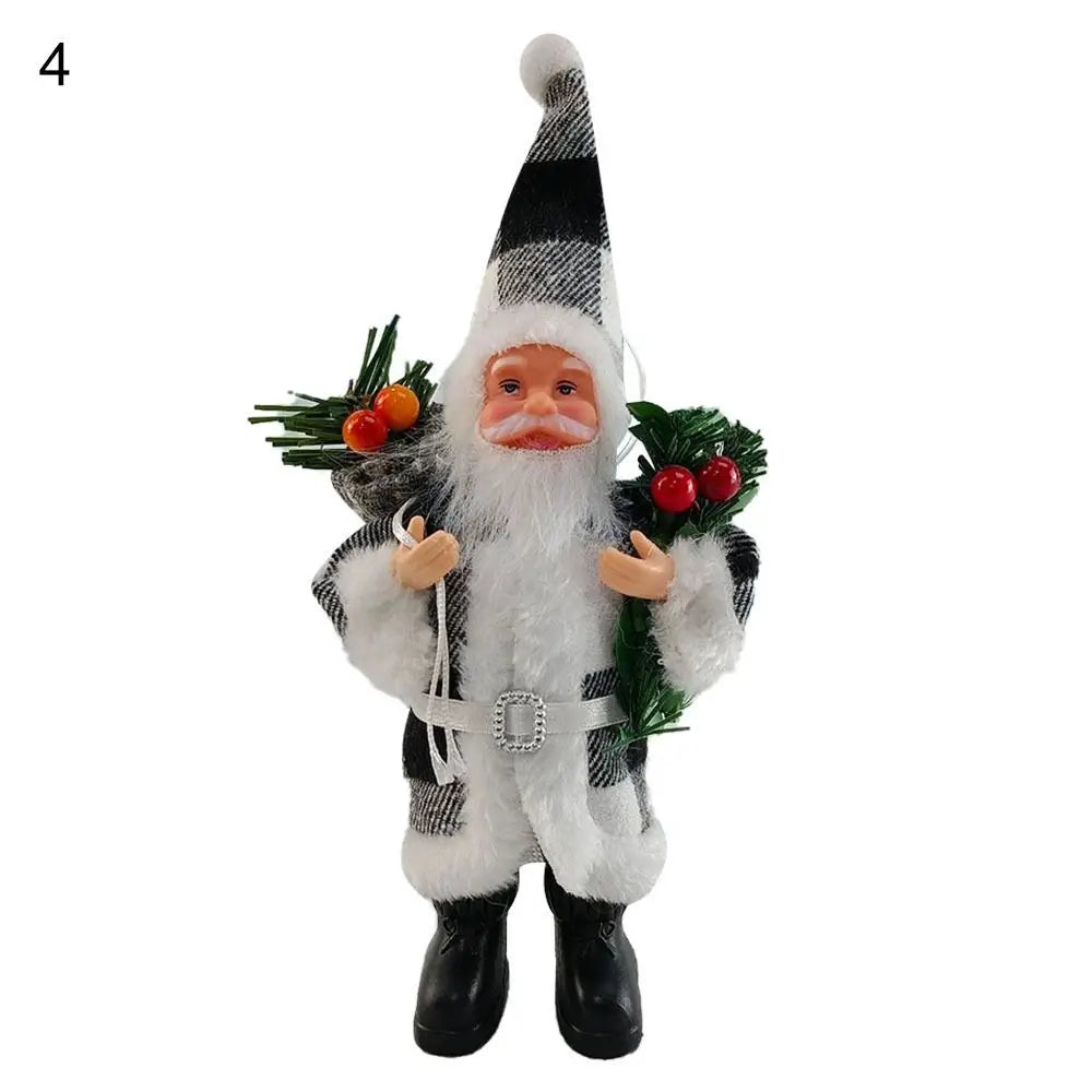 1pc Christmas Decoration Standing Santa Claus Statue Xmas Tree Oranments Hanging Pendants Desktop Adornment Party Supplies Gift