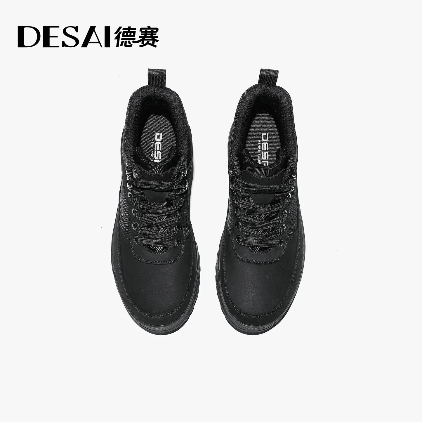 Ghete DESAI galbene cu talpă înaltă - Pantofi de lucru călduroase pentru exterior - Mărimea 39-44, Căptușeală călduroasă performantă, Înalți până la gleznă