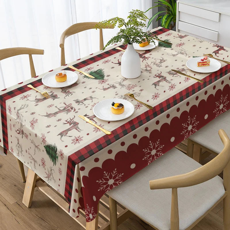 Home Decor Festive Christmas Tablecloth Design Restaurant kitchen tablecloth living room home decoration party decoration