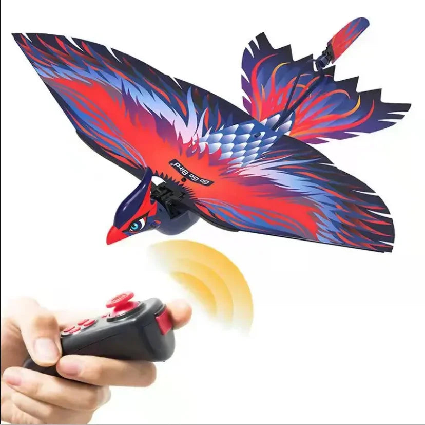 Go Go Bird Remote Control Flying Toy Mini RC Helicopter Drone-Tech Toys Smart Bionic Flapping Wings Flying Birds for Kids Adults