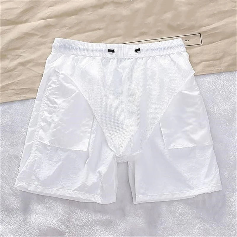 Herren Schwimmschorts 2025: HooThreads Polyester Pockets Mesh Liner Casual Beach - Quick Dry Schwimmen Baden Board Shorts Schwimmanzug