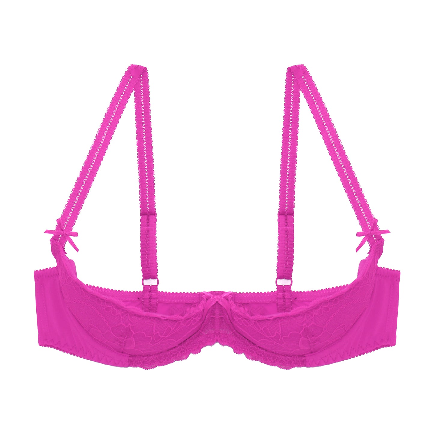 Sutien elegant pentru femei, cu 1/2 cupă, cu întăritură, push-up, dantelă, cu căptușeală, bandană, bretele reglabile, lenjerie intimă, spate cu cârlig, bustieră