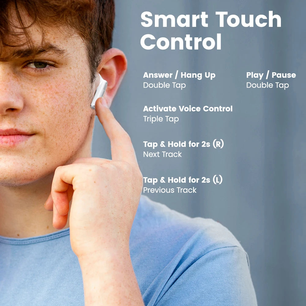 Bluetooth-Kopfhörer 2025: SOUNARC Q1 Earbuds 5.3 - 28h Playtime Crystal Clear Smart Touch Collection