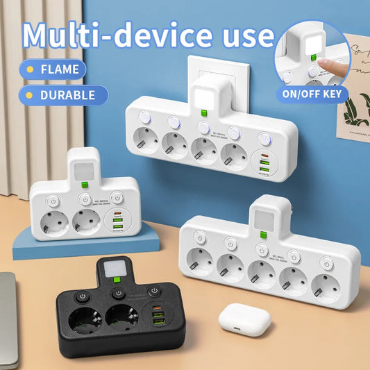 EU-Steckdose 5 Socken Elektrische Steckdose