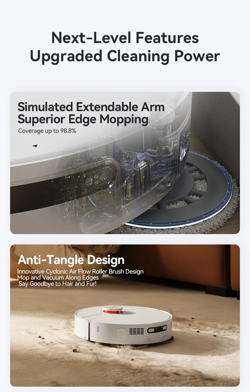 JONR P20 Pro Wischfunktion - Staubbeutel 3L Robot-Leistung 50W Wassertank 4L