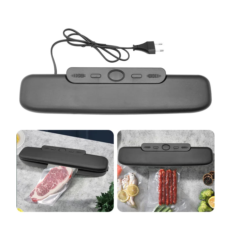 Food Vacuum Sealer 220V Automatic Packaging Machine Household Food retain freshness Fast Vacuum Sealing With 10pcs Package Bags