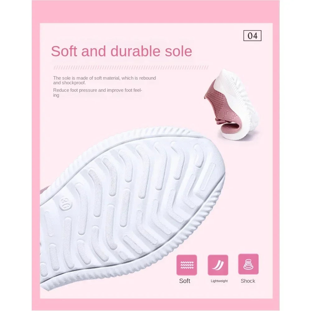 Shoes for women 2025 new casual fashion running shoes flying woven breathable women's shoes soft sole trend sneakers women