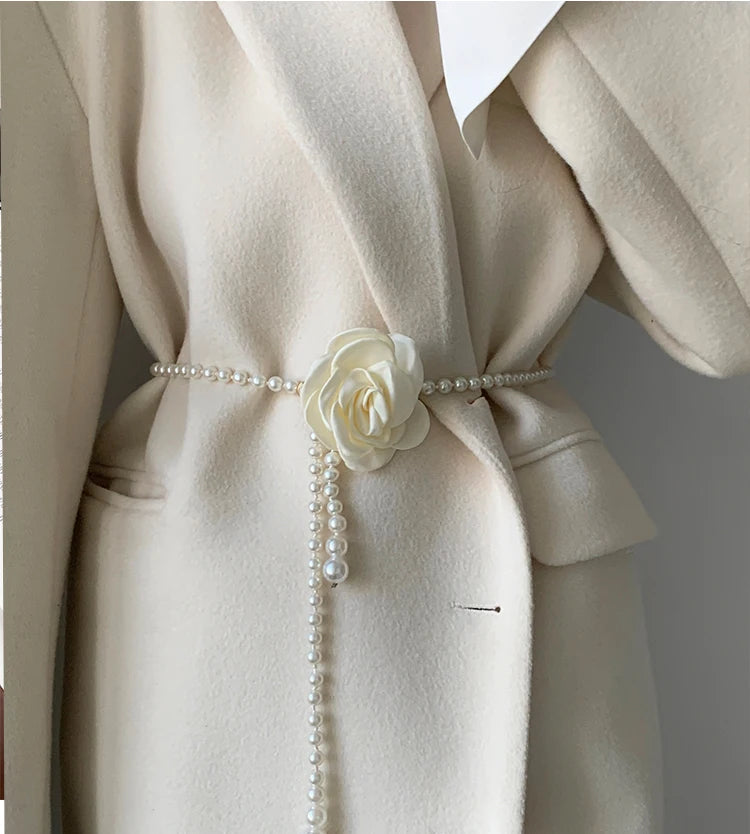 Zhejiang Y282 Perlen Taillengürtel - PU 1cm Elegant Damen