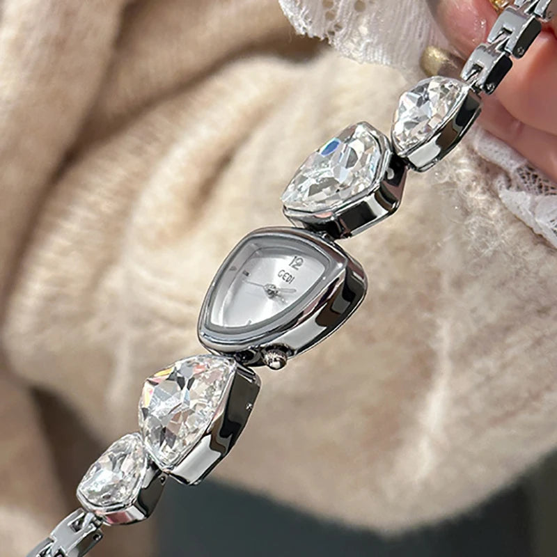 Damen-Armbanduhr 2025: High Quality Women Bracelet - Top Brand Luxury Crystal Rhinestone Quartz Collection