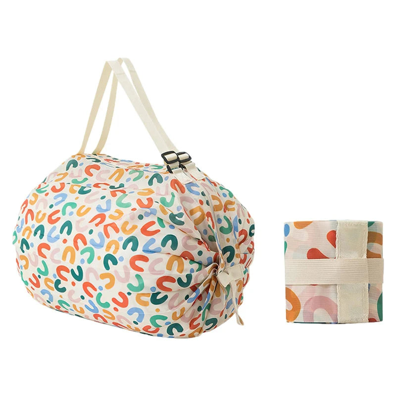 Foldable Shopping Bag Waterproof Travel Portable Storage Bag Beach Bag Supermarket Grocery Shopping Bag