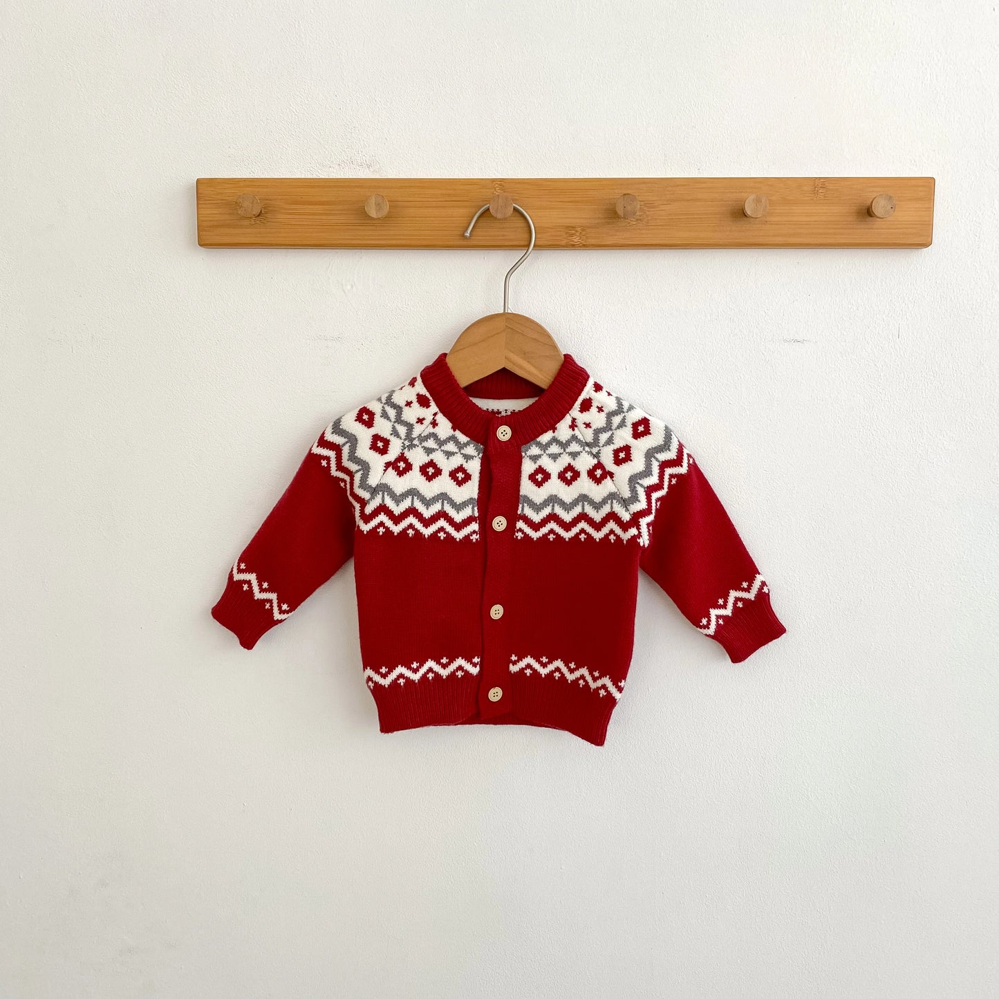 YSUBESTCN Kinder Strickjacke - Warmes Strickoberteil Für Kleinkinder, Größe 0-2 Jahre, Material Wolle, Verschluss Knopf