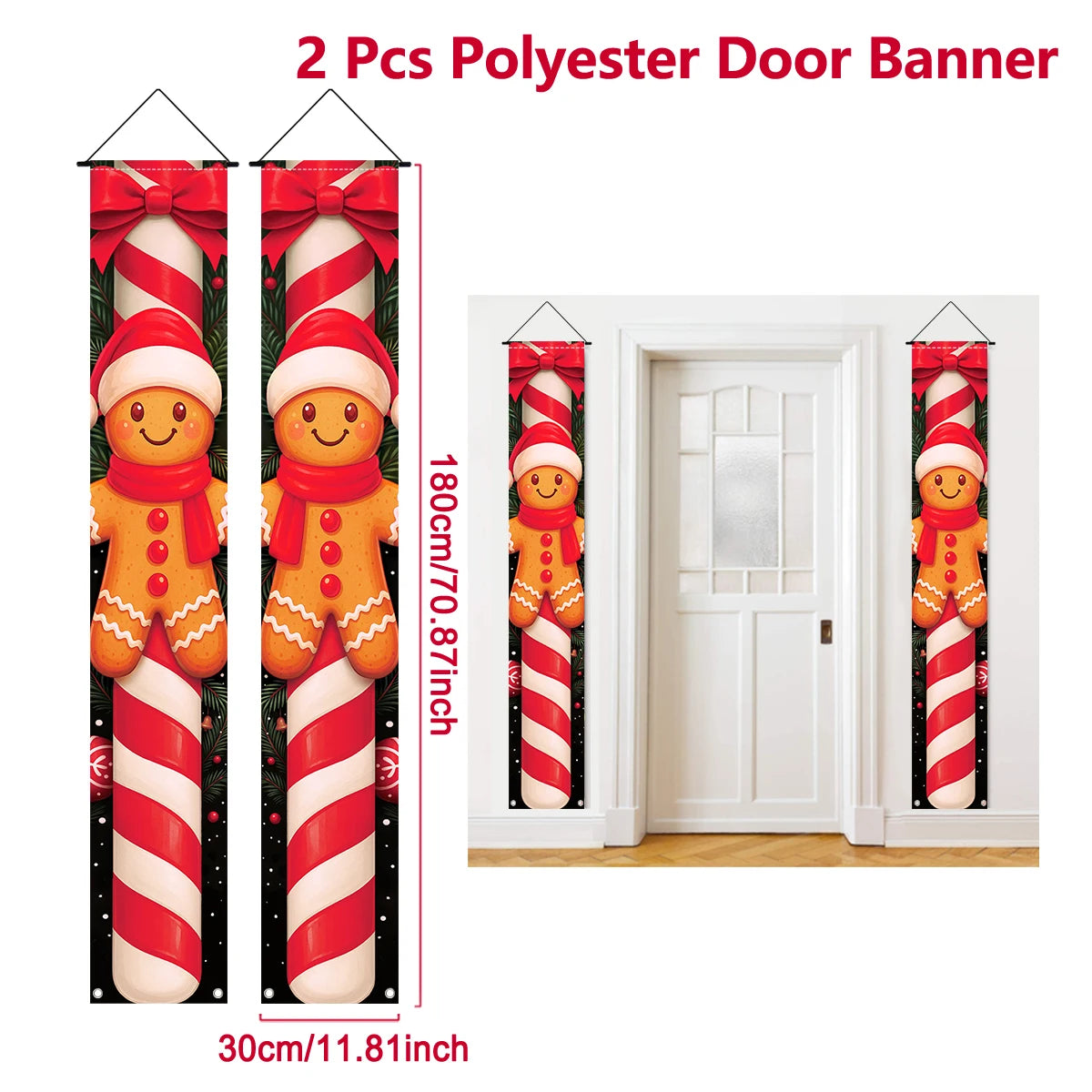 CN Zhejiang Türbanner Weihnachtsdeko - Größe Groß, Polyester