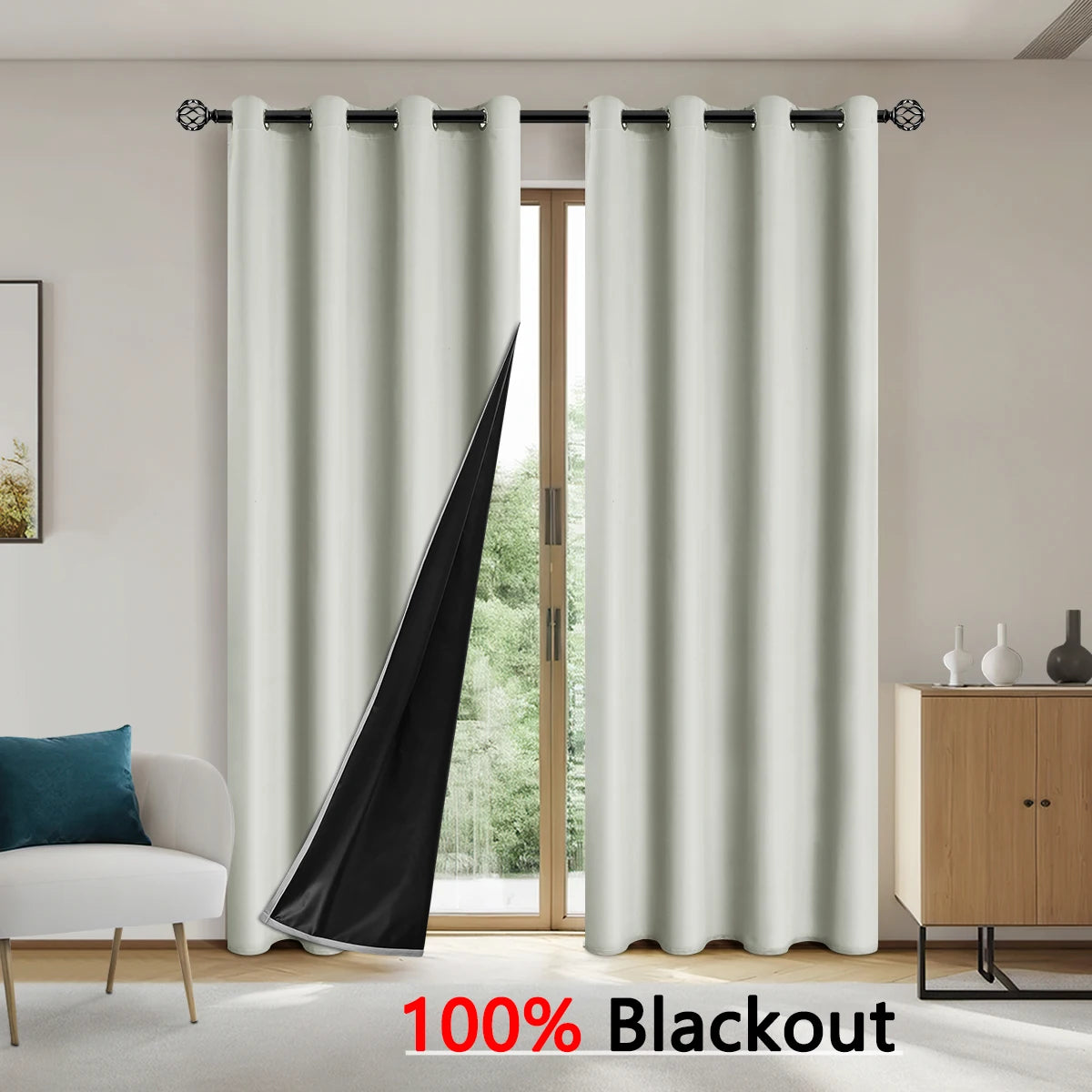 ZhejiangChoice Vorhang Einfarbig - Blackout 140x260