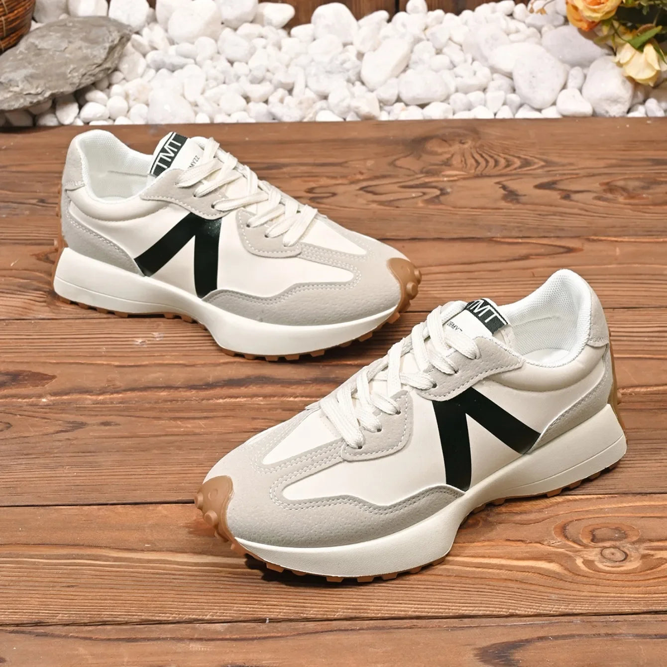 Meilecheng Damen Sneakers Bequem - Rutschfest PU Innensohle