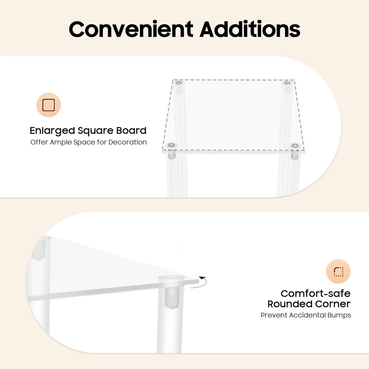 CNCEST Acryl-Blumenständer 20x20x60 cm Set aus 10 Stück