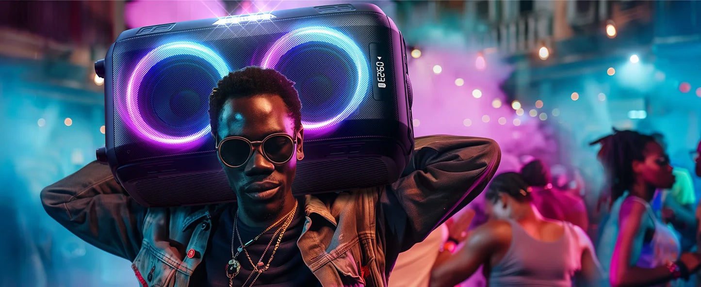 Party-Lautsprecher 2025: W-KING 250W PEAK Bluetooth - 120dB Massive Bass V5.3 Boombox Wireless Collection