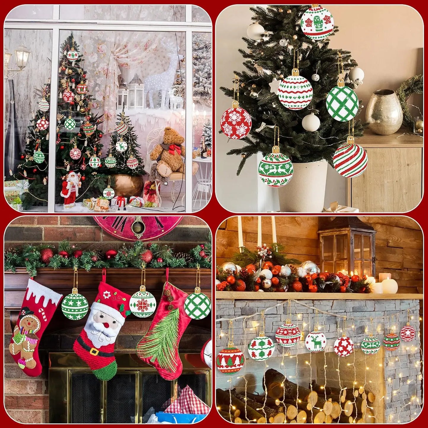 Canvas Diamant Malerei Beidseitig - Inhalt 15 Anhänger, Ø25mm