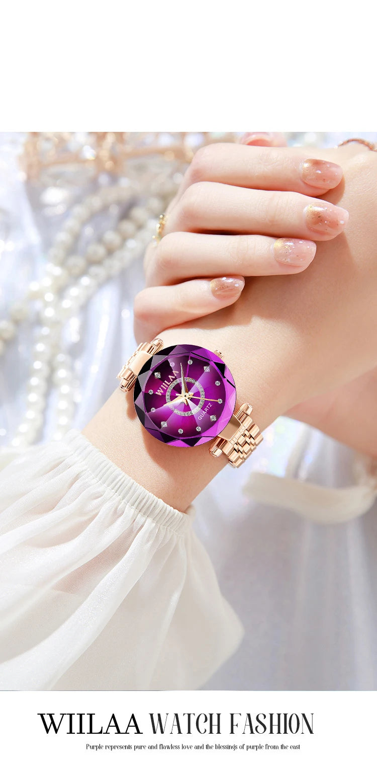 Damen-Uhr 2025: Luxury-Brand Top-Rhinestone - Gold Clock Collection