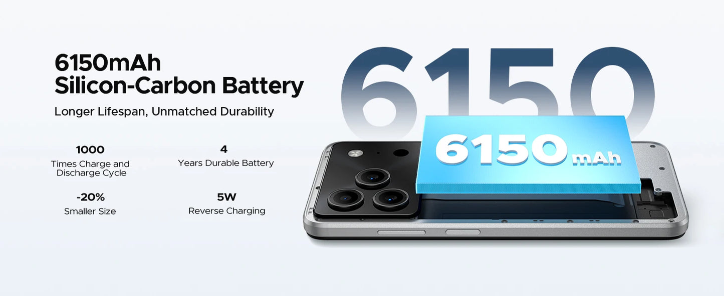 DOOGEE Note56 Pro Smartphone - 6150 mAh, Schnellladung, 6,56 Zoll